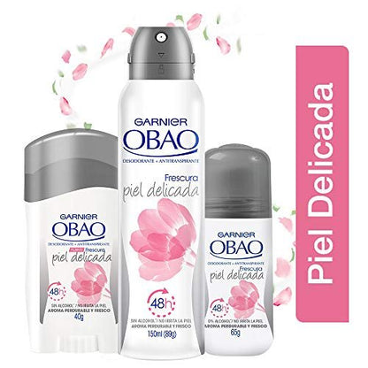 Garnier Obao Roll-on Antiperspirant Piel Delicada – 2.1 oz, Sensitive Skin Deodorant