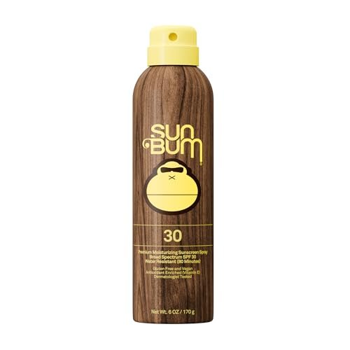 Sun Bum Original SPF 30 Sunscreen Body Spray - Broad Spectrum Moisturizing Sunscreen with Vitamin E - Hawaii 104 Act Compliant (Made without Octinoxate & Oxybenzone) - 6 oz - görsel 1