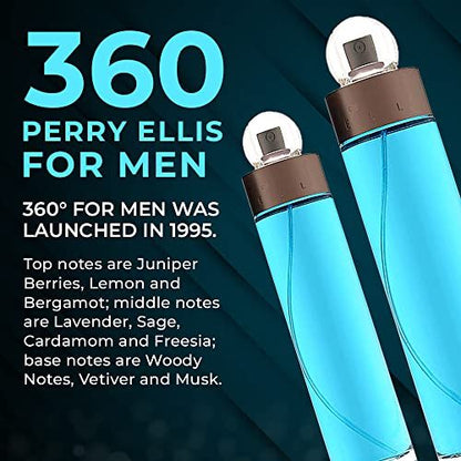 Perry Ellis 360 For Men Eau De Toilette Spray 6.7 oz - Fresh & Long-Lasting Avelisse