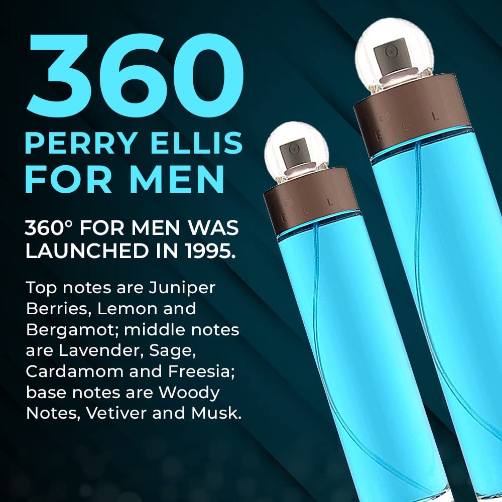Perry Ellis 360 For Men Eau De Toilette Spray 6.7 oz - Fresh & Long-Lasting Avelisse