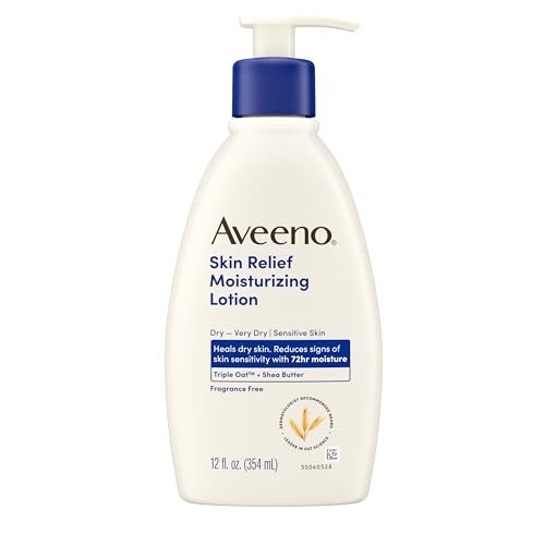 Aveeno Skin Relief Moisturizing Lotion for Very Dry, Sensitive Skin – Fragrance Free, Fast-Absorbing with Triple Oat & Shea Butter, 12 fl. oz - görsel 2