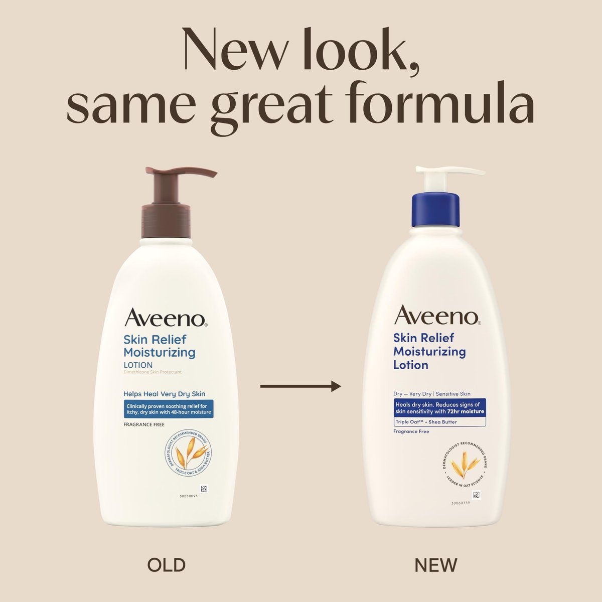Aveeno Skin Relief Moisturizing Lotion for Very Dry, Sensitive Skin – Fragrance Free, Fast-Absorbing with Triple Oat & Shea Butter, 12 fl. oz - görsel 3