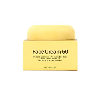 Sun Bum SPF 50 Face Cream Sunscreen - Moisturizing Zinc Oxide Sunscreen for Face - Travel Size 1 oz Avelisse