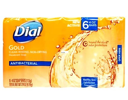 Dial Antibacterial Soap Bar, Gold, 6 Count (Pack of 2) - 12 Bars Total Avelisse