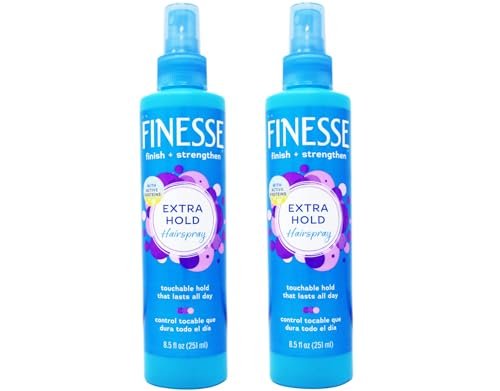 Finesse Finish + Strengthen Extra Hold Hairspray, 8.5 oz (Pack of 2) Avelisse