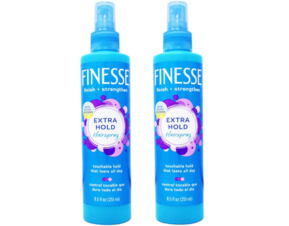 Finesse Finish + Strengthen Extra Hold Hairspray, 8.5 oz (Pack of 2) Avelisse
