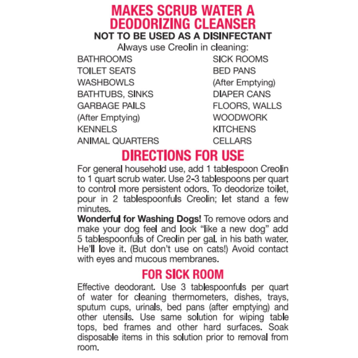 Creolin Deodorizing Multi-Purpose Cleanser – 8 oz Concentrated Cleaner & Deodorizer Avelisse