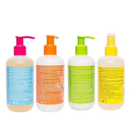 Mixed Chicks Kid's Quad Pack - Shampoo, Conditioner, Leave-in Conditioner & Tangle-Tamer - 8 fl oz Each (4-Piece Set) Avelisse