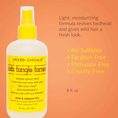 Mixed Chicks Kid's Quad Pack - Shampoo, Conditioner, Leave-in Conditioner & Tangle-Tamer - 8 fl oz Each (4-Piece Set) Avelisse