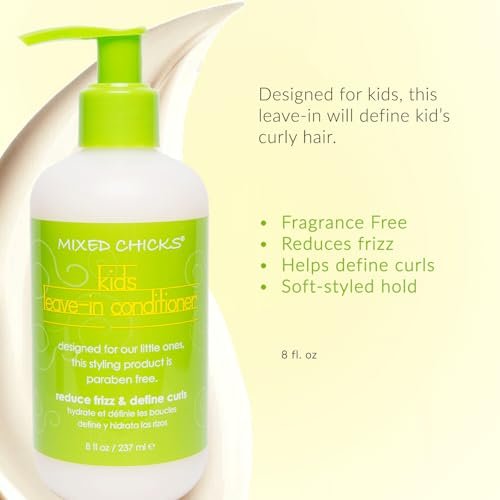 Mixed Chicks Kid's Quad Pack - Shampoo, Conditioner, Leave-in Conditioner & Tangle-Tamer - 8 fl oz Each (4-Piece Set) Avelisse