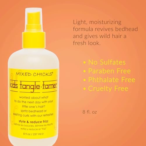 Mixed Chicks Kid's Quad Pack - Shampoo, Conditioner, Leave-in Conditioner & Tangle-Tamer - 8 fl oz Each (4-Piece Set) Avelisse