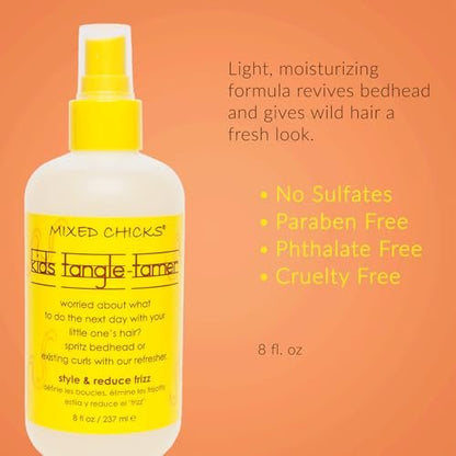 Mixed Chicks Kid's Quad Pack - Shampoo, Conditioner, Leave-in Conditioner & Tangle-Tamer - 8 fl oz Each (4-Piece Set) Avelisse