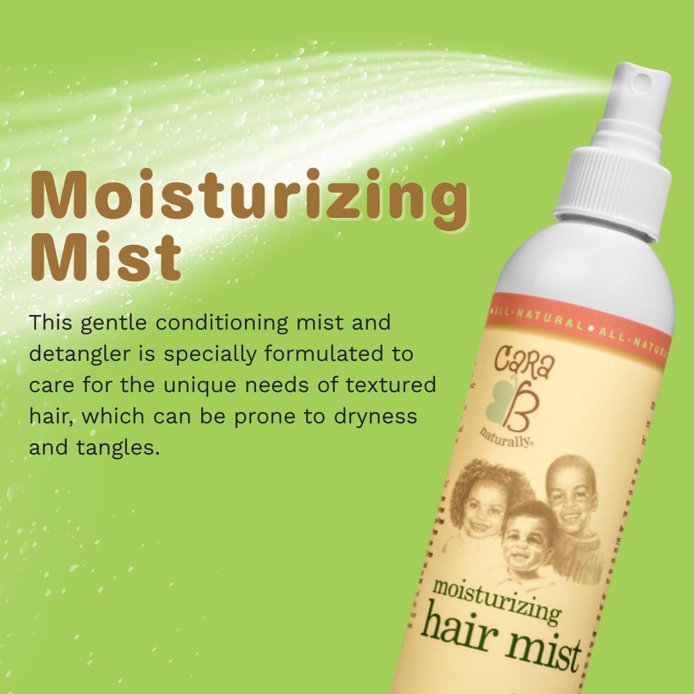 Moisturizing Baby Hair Mist for Textured Hair | Detangler Spray for Curls & Coils | CARA B Naturally (8 oz) Avelisse