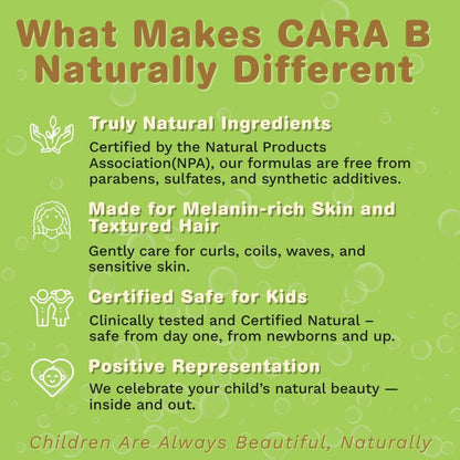 Moisturizing Baby Hair Mist for Textured Hair | Detangler Spray for Curls & Coils | CARA B Naturally (8 oz) Avelisse