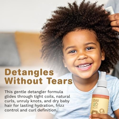 Moisturizing Baby Hair Mist for Textured Hair | Detangler Spray for Curls & Coils | CARA B Naturally (8 oz) Avelisse
