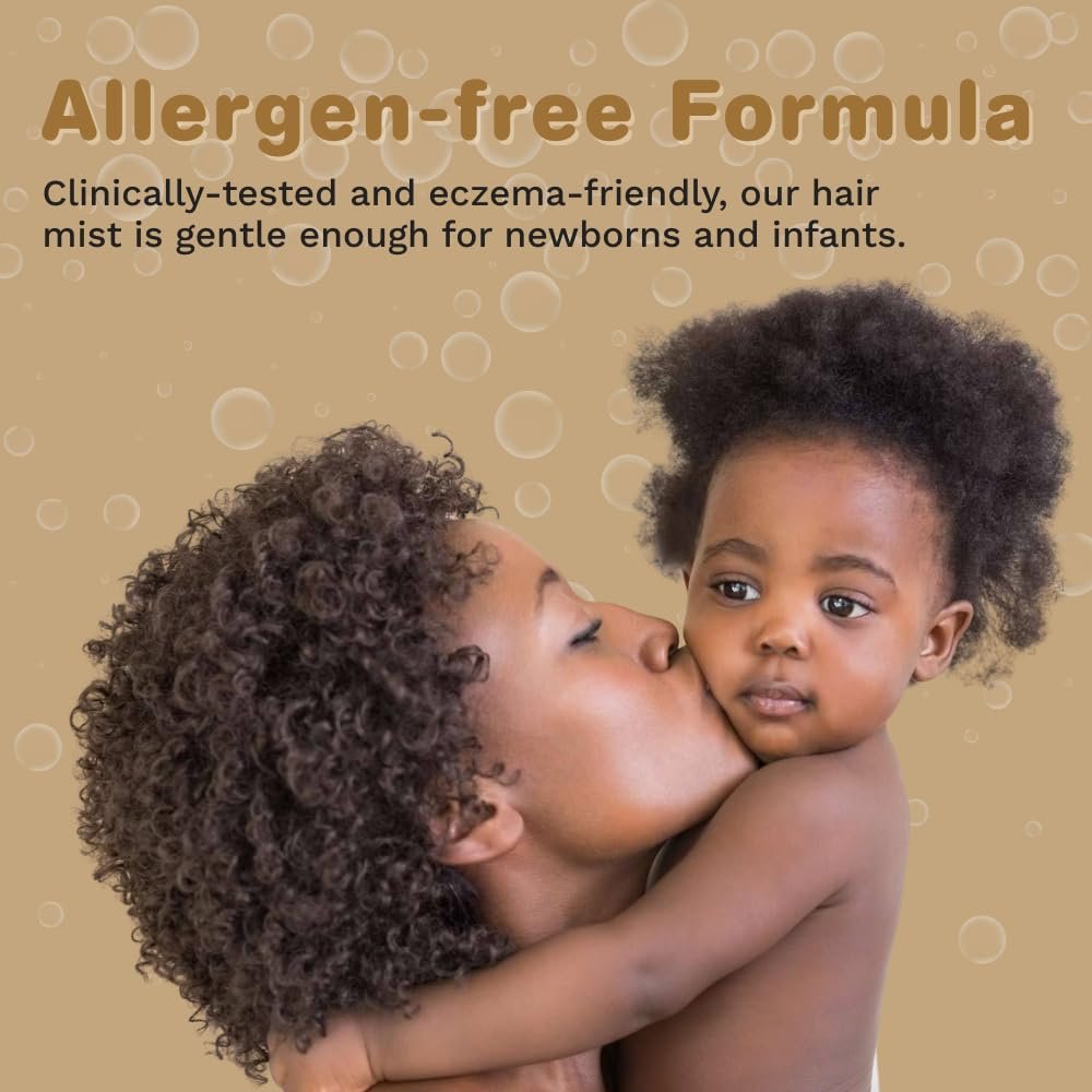 Moisturizing Baby Hair Mist for Textured Hair | Detangler Spray for Curls & Coils | CARA B Naturally (8 oz) Avelisse