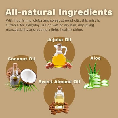 Moisturizing Baby Hair Mist for Textured Hair | Detangler Spray for Curls & Coils | CARA B Naturally (8 oz) Avelisse