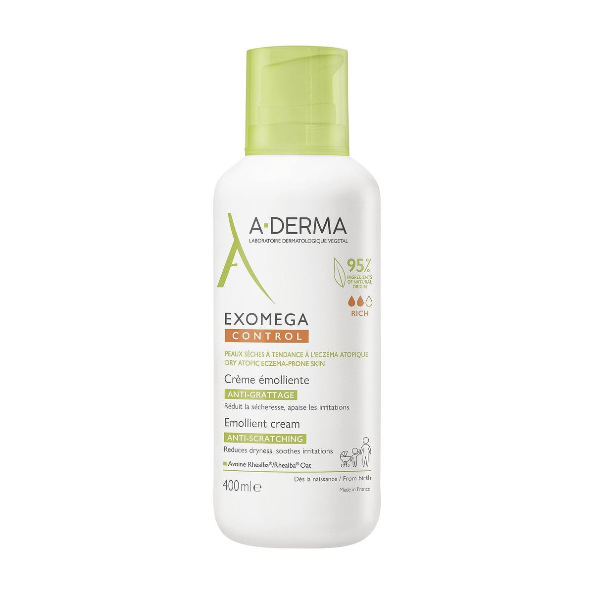 A-Derma Exomega Emollient Cream 400ml – Soothing Moisturizer for Dry & Eczema-Prone Skin - görsel 2