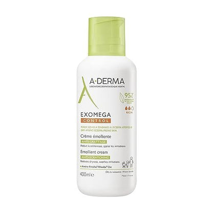 A-Derma Exomega Emollient Cream 400ml – Soothing Moisturizer for Dry & Eczema-Prone Skin