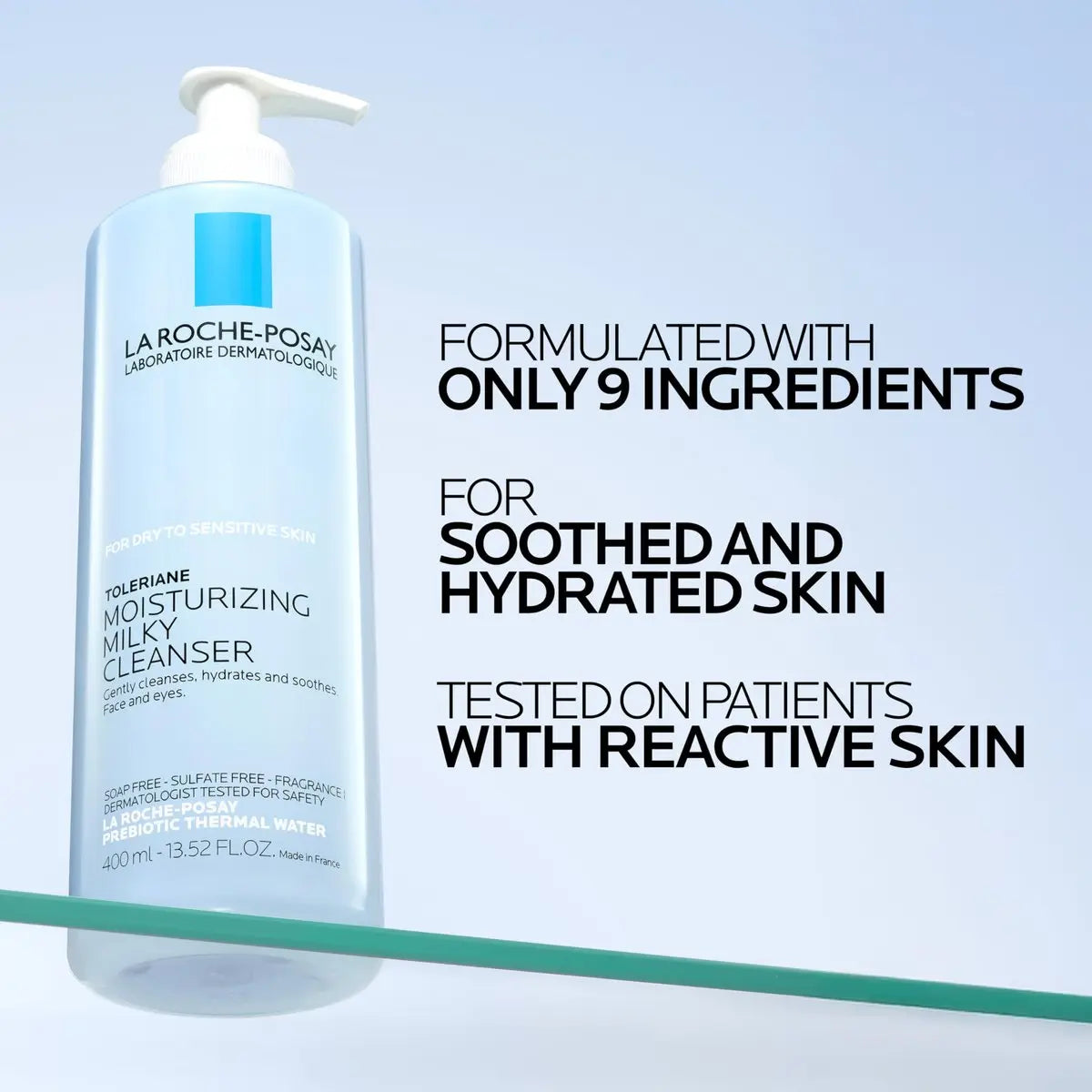 La Roche-Posay Toleriane Moisturizing Milky Cleanser – Gentle Face Wash for Dry, Sensitive & Allergy-Prone Skin, 13.5 fl oz Avelisse