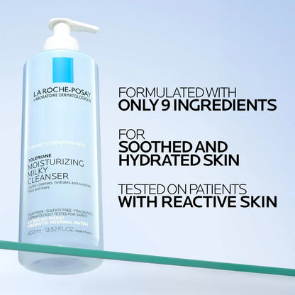 La Roche-Posay Toleriane Moisturizing Milky Cleanser – Gentle Face Wash for Dry, Sensitive & Allergy-Prone Skin, 13.5 fl oz Avelisse