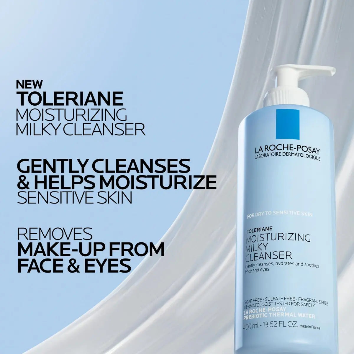 La Roche-Posay Toleriane Moisturizing Milky Cleanser – Gentle Face Wash for Dry, Sensitive & Allergy-Prone Skin, 13.5 fl oz Avelisse