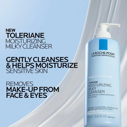 La Roche-Posay Toleriane Moisturizing Milky Cleanser – Gentle Face Wash for Dry, Sensitive & Allergy-Prone Skin, 13.5 fl oz Avelisse