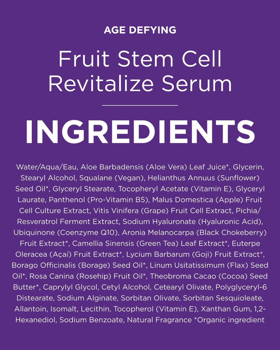Andalou Naturals Fruit Stem Cell Revitalize Serum - Anti-Aging Face Serum with Fruit Stem Cells, 1.1 Fl Oz Avelisse