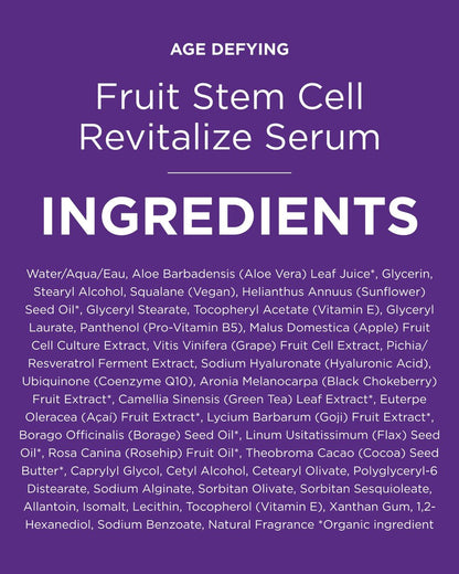 Andalou Naturals Fruit Stem Cell Revitalize Serum - Anti-Aging Face Serum with Fruit Stem Cells, 1.1 Fl Oz Avelisse