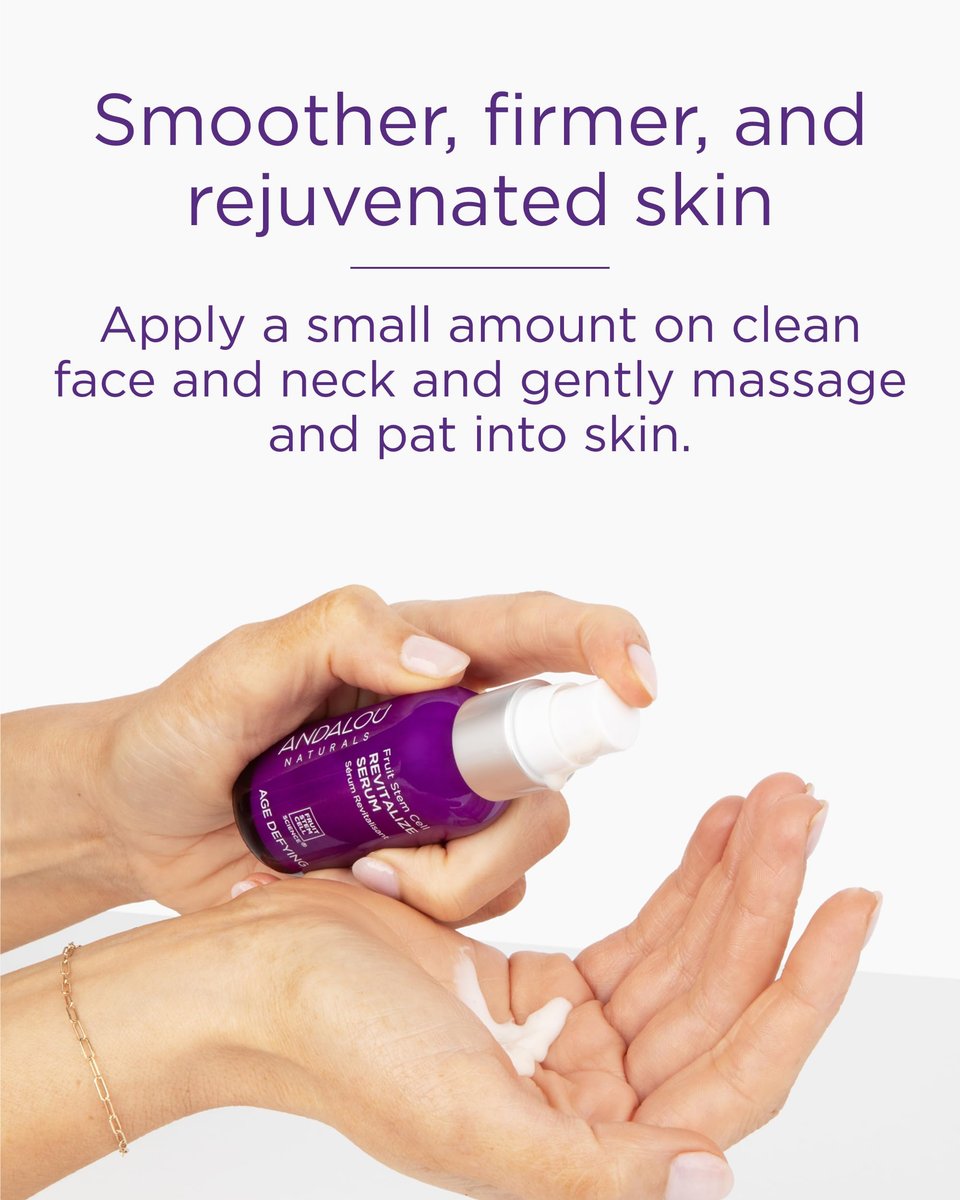 Andalou Naturals Fruit Stem Cell Revitalize Serum - Anti-Aging Face Serum with Fruit Stem Cells, 1.1 Fl Oz Avelisse