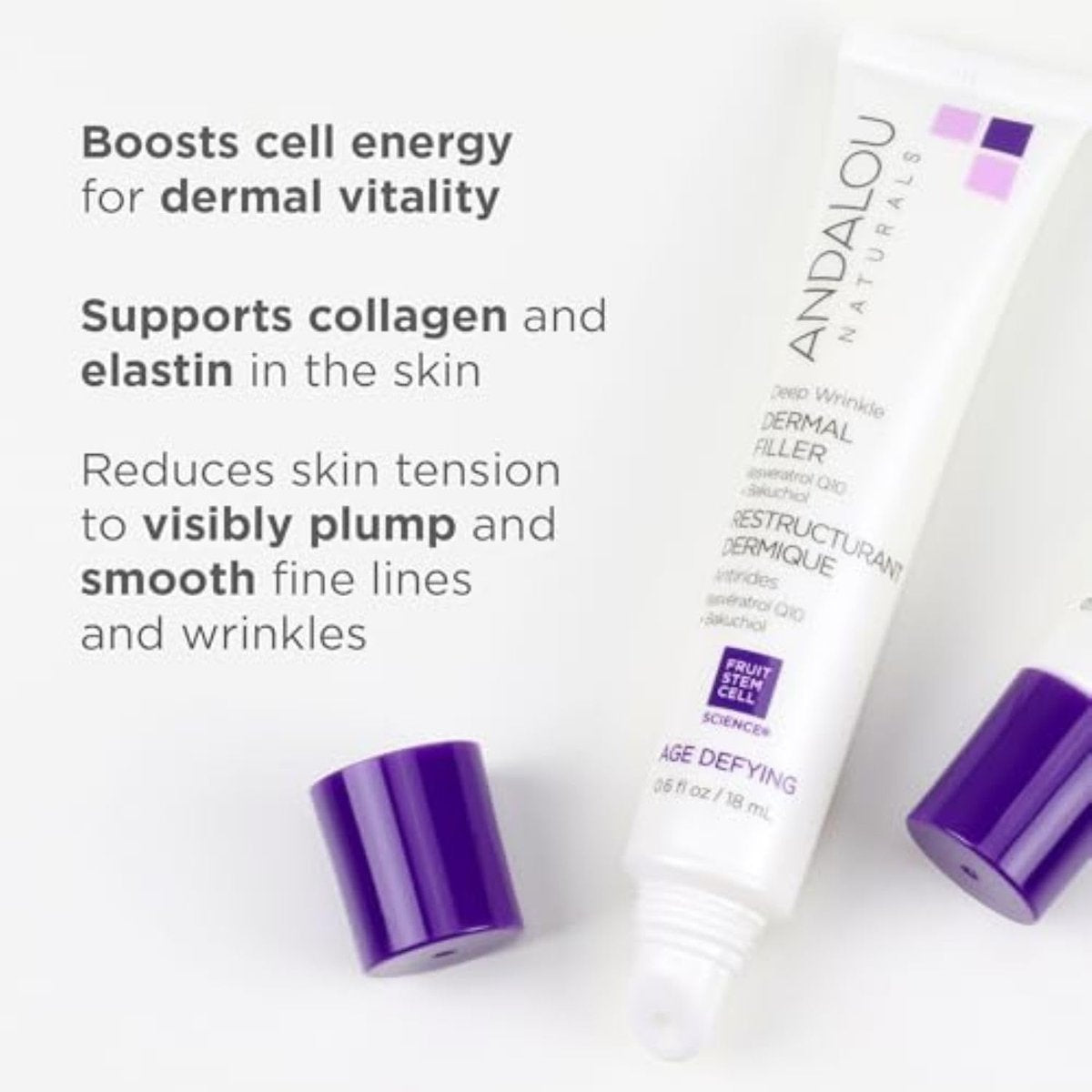 Andalou Naturals Deep Wrinkle Dermal Filler with Aloe Vera - 0.6 Fl Oz Avelisse