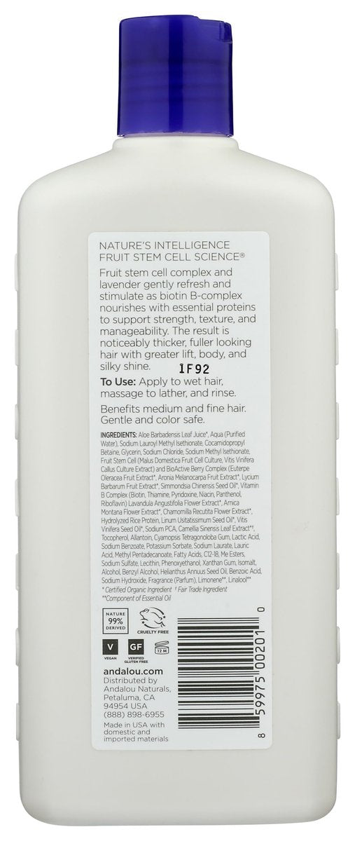 Andalou Naturals Lavender & Biotin Full Volume Shampoo - 11.5 Fl Oz - görsel 3