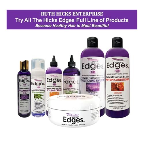 Hicks Total Transformations Edges Styling Gel - 4 oz Clear Hold for Sleek Baby Hairs - görsel 14