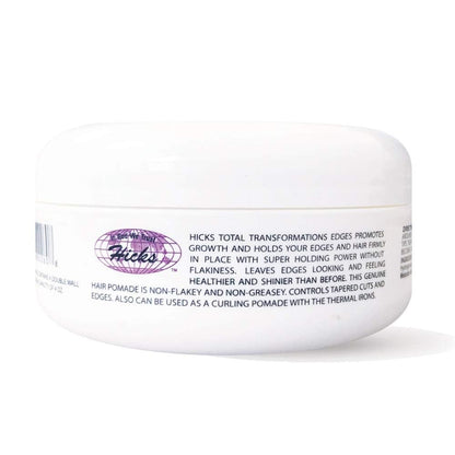 Hicks Total Transformations Edges Styling Gel - 4 oz Clear Hold for Sleek Baby Hairs