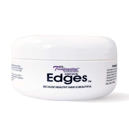 Hicks Total Transformations Edges Styling Gel - 4 oz Clear Hold for Sleek Baby Hairs