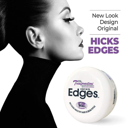 Hicks Total Transformations Edges Styling Gel - 4 oz Clear Hold for Sleek Baby Hairs