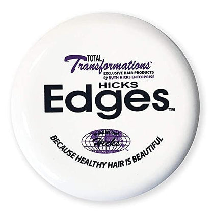 Hicks Total Transformations Edges Styling Gel - 4 oz Clear Hold for Sleek Baby Hairs