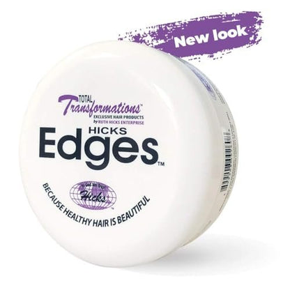 Hicks Total Transformations Edges Styling Gel - 4 oz Clear Hold for Sleek Baby Hairs