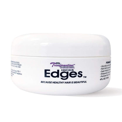 Hicks Total Transformations Edges Styling Gel - 4 oz Clear Hold for Sleek Baby Hairs