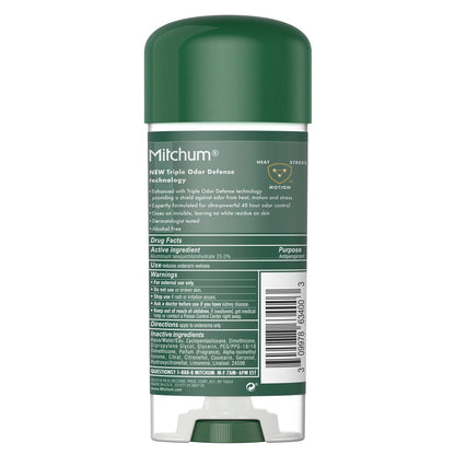 Mitchum Anti-Perspirant & Deodorant Clear Gel, Mountain Air - 3.4 oz (Pack of 6) Avelisse