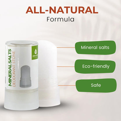 Green Virgin Products 100% Pure Deodorant Stone - All Natural Mineral Salts Deodorant, 1 Count Avelisse