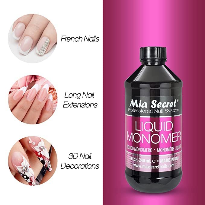 Mia Secret Liquid Monomer 4 oz – Professional Acrylic Nail Liquid for Perfect Nail Enhancements - görsel 4