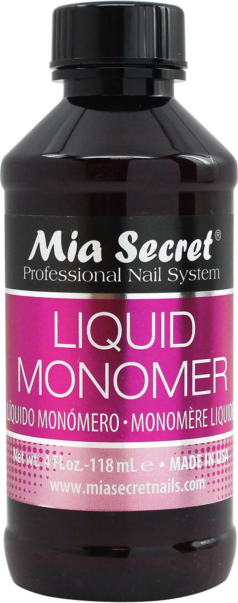 Mia Secret Liquid Monomer 4 oz – Professional Acrylic Nail Liquid for Perfect Nail Enhancements - görsel 1