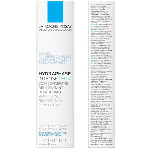 La Roche-Posay Hydraphase Intense Hyaluronic Acid Eye Cream - Reduces Under Eye Bags & Puffiness with Plumping Hydration, 0.5 Fl Oz Avelisse