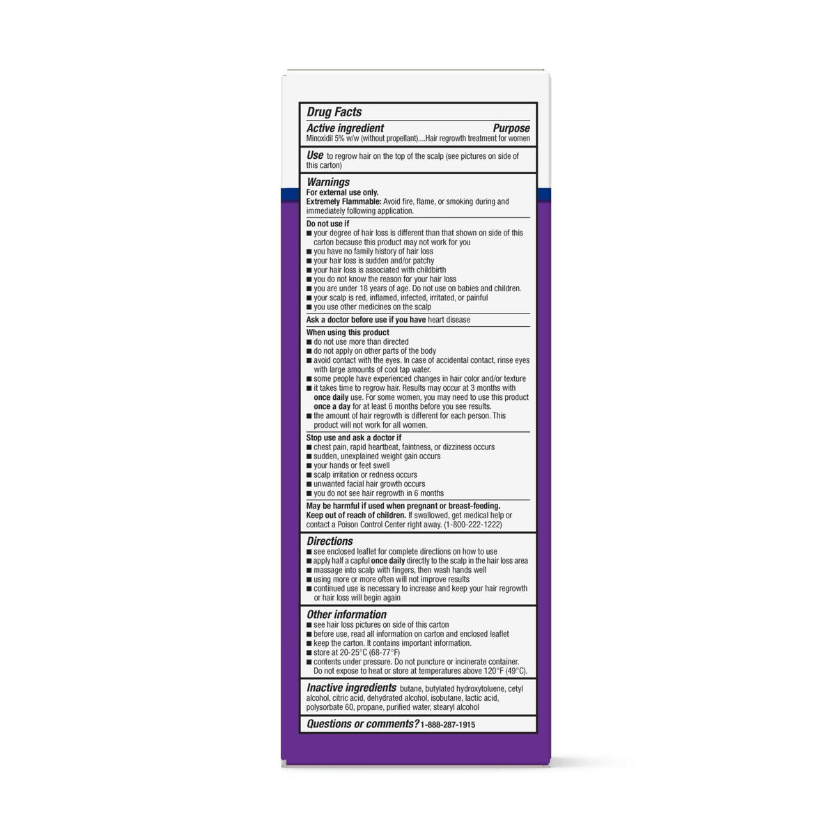 Equate Hair Regrowth Treatment for Women – 3 Month Supply, 2 fl oz (3 Pack) Avelisse