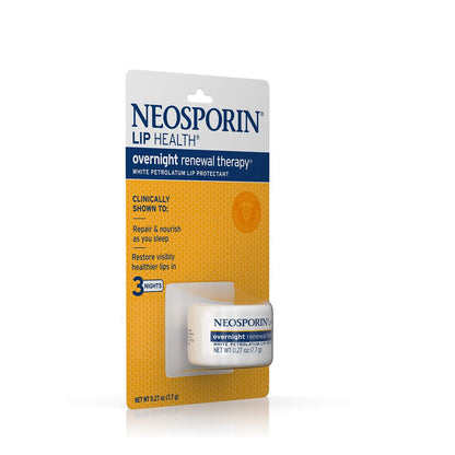 Neosporin Lip Health Overnight Healthy Lips Renewal Therapy Petrolatum Lip Protectant, 0.27 oz. (Pack of 2) Avelisse