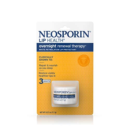 Neosporin Lip Health Overnight Healthy Lips Renewal Therapy Petrolatum Lip Protectant, 0.27 oz. (Pack of 2) Avelisse