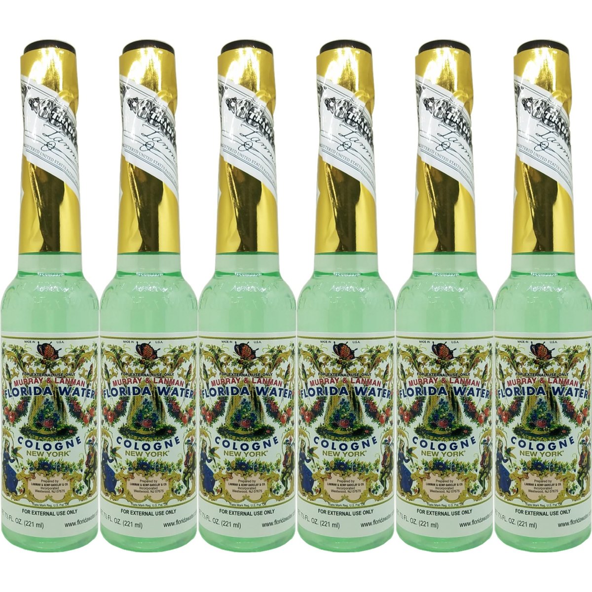 Florida Water Original Cologne by Lanman & Kemp – 7.5 oz (Pack of 6) – Authentic Classic Fragrance Avelisse