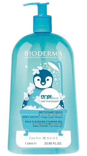 Bioderma ABCDerm Foaming Gel – Gentle Baby & Children's Body Wash & Moisturizing Skin Cleanser, 33.8 Fl Oz Avelisse