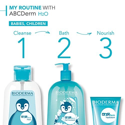 Bioderma ABCDerm Foaming Gel – Gentle Baby & Children's Body Wash & Moisturizing Skin Cleanser, 33.8 Fl Oz Avelisse